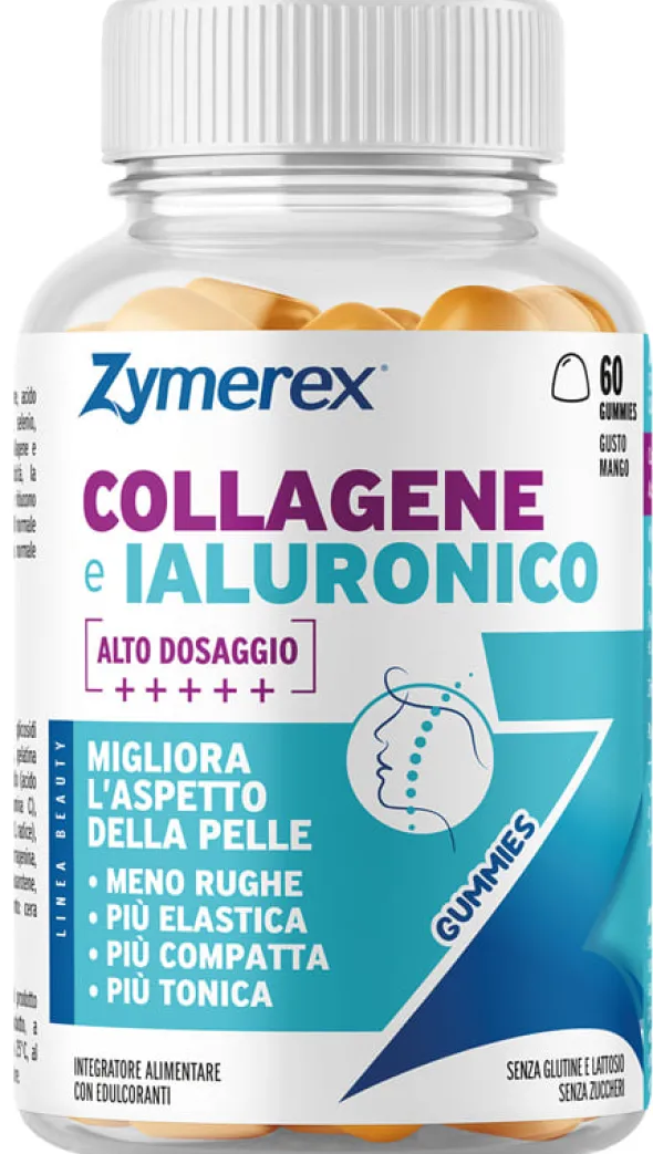 Integratore Zymerex Collagene e Acido Ialuronico, 60 gum