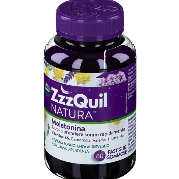 Integratore ZzzQuil Natura Sonno con Melatonina, 60 pastiglie