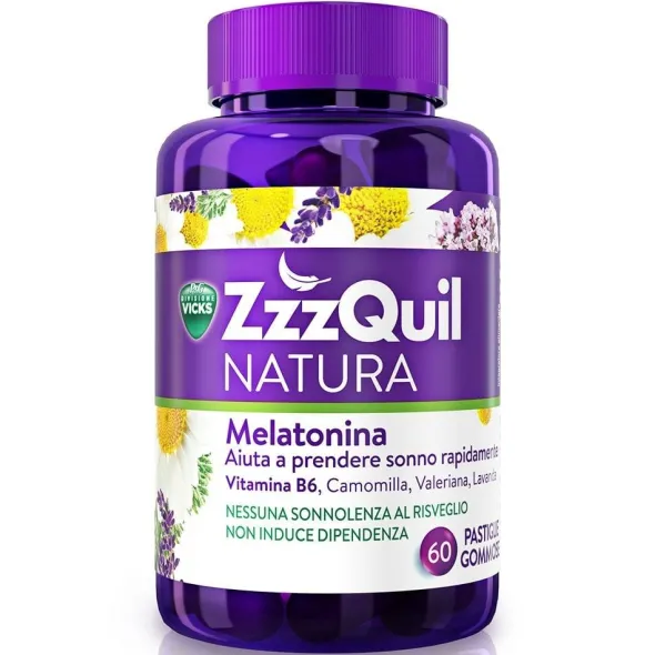 Integratore ZzzQuil Natura Sonno con Melatonina, 60 pastiglie