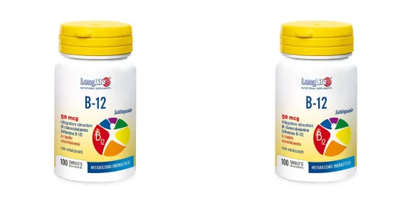 LONGLIFE B12 50MCG SUBLINGUALE 100 TAVOLETTE Pack da 2