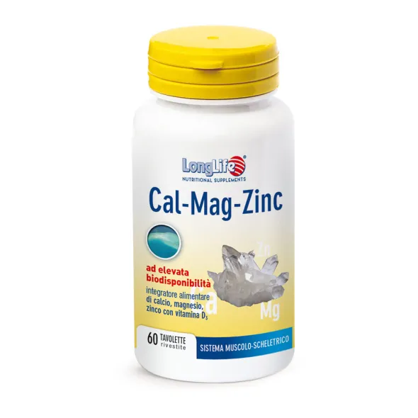 LONGLIFE CAL-MAG-ZINC 60 TAVOLETTE RIVESTITE SENZA GLUTINE