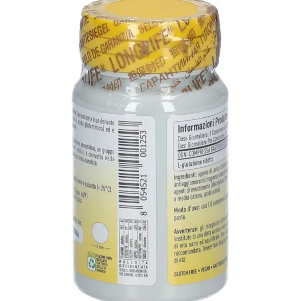 LONGLIFE L-GLUTATHIONE 250 MG 30 COMPRESSE
