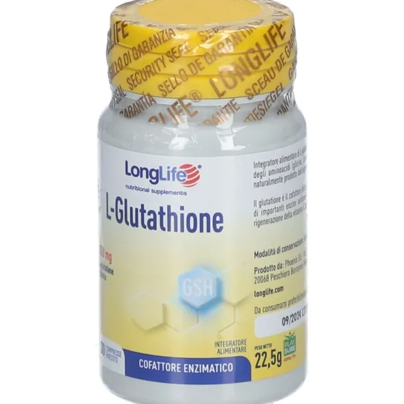 LONGLIFE L-GLUTATHIONE 250 MG 30 COMPRESSE