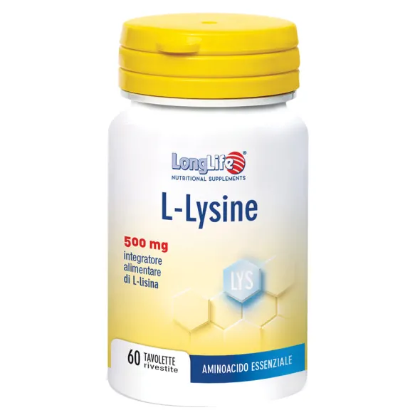 LONGLIFE L-LYSINE 500MG 60 TAVOLETTE RIVESTITE DA 860 MG