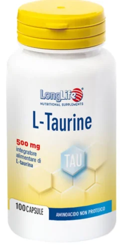 LONGLIFE L-TAURINE 500 MG 100 CAPSULE DI GELATINA DA 6,2 G