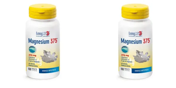 LONGLIFE MAGNESIUM 375 ORIGINAL 375 MG 100 TAVOLETTE Pack da 2