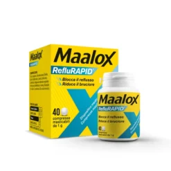 Maalox Reflurapid blocca il reflusso, neutralizza il bruciore da iperacidità, 40 Compresse