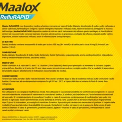 Maalox Reflurapid blocca il reflusso, neutralizza il bruciore da iperacidità, 20 bustine