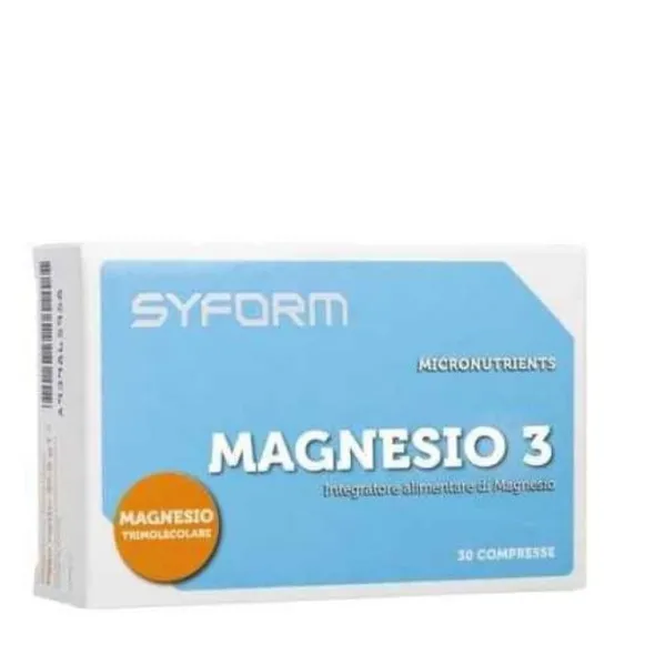 MAGNESIO 3 30 COMPRESSE SENZA GLUTINE NATURALMENTE PRIVO DI LATTOSIO