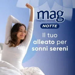 Mag Notte con Melatonina, Magnesio, Griffonia per Dormire Bene, Favorire il Rilassamento e Qualità del Sonno, 24 bst
