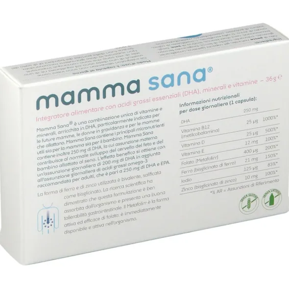 MAMMASANA 30 CAPSULE SENZA GLUTINE SENZA LATTOSIO