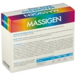 MASSIGEN MAGNESIO 20 BUSTINE DA 6 G GUSTO LIMONE SENZA GLUTINE SENZA LATTOSIO CON ZUCCHERO ED EDULCORANTE