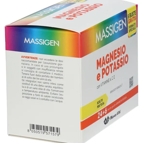 MASSIGEN MAGNESIO POTASSIO 24 BUSTINE + 6 BUSTINE