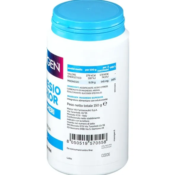 MASSIGEN MAGNESIO SUPERIOR ZERO ZUCCHERI 150 G