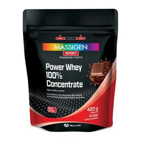 MASSIGEN SPORT POWER WHEY CONCENTRATE CIOCCOLATO 420 G