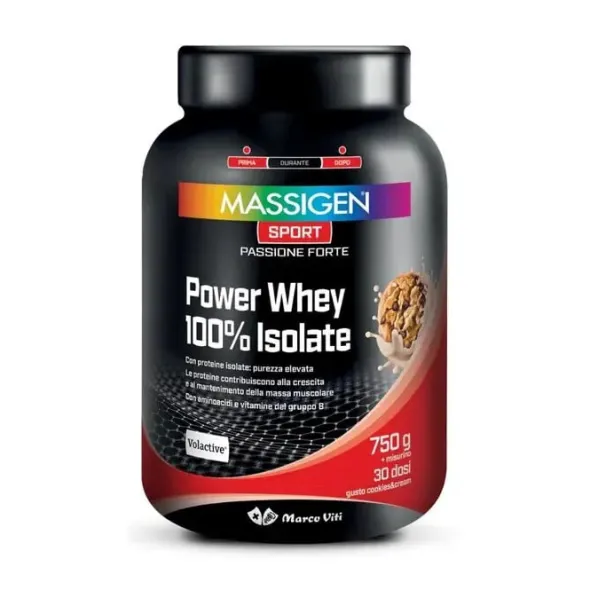 MASSIGEN SPORT POWER WHEY ISOLATE COOKIES 750 G