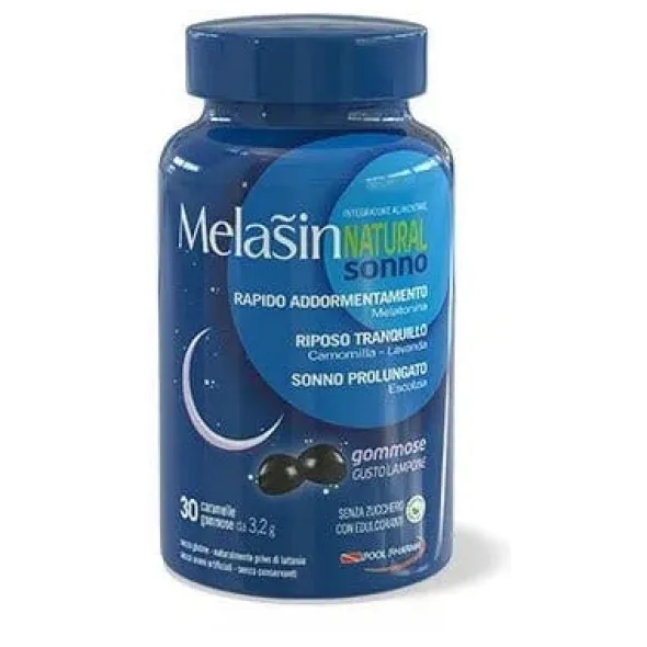 MELASIN NATURAL SONNO 1MG 30 CARAMELLE GOMMOSE GUSTO LAMPONE