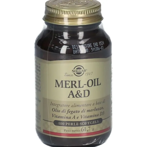 MERL OIL A&D 100 PERLE SOFTGEL