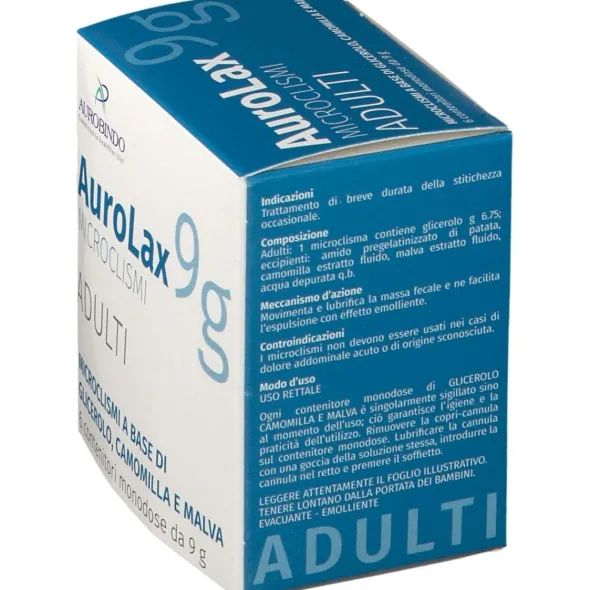MICROCLISMI PER ADULTI AUROLAX 6 CONTENITORI 9 G