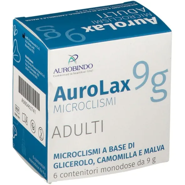 MICROCLISMI PER ADULTI AUROLAX 6 CONTENITORI 9 G