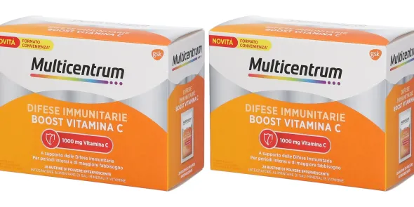 MULTICENTRUM DIFESE IMMUNITARIE BOOST VITAMINA C 28 BUSTINE Pack da 2