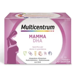 MULTICENTRUM MAMMA DHA 30 COMPRESSE + 30 CAPSULE SENZA GLUTINE E SENZA ZUCCHERI