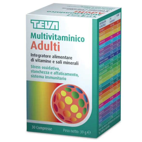 MULTIVITAMINICO ADULTI TEVA 30 COMPRESSE 30 G