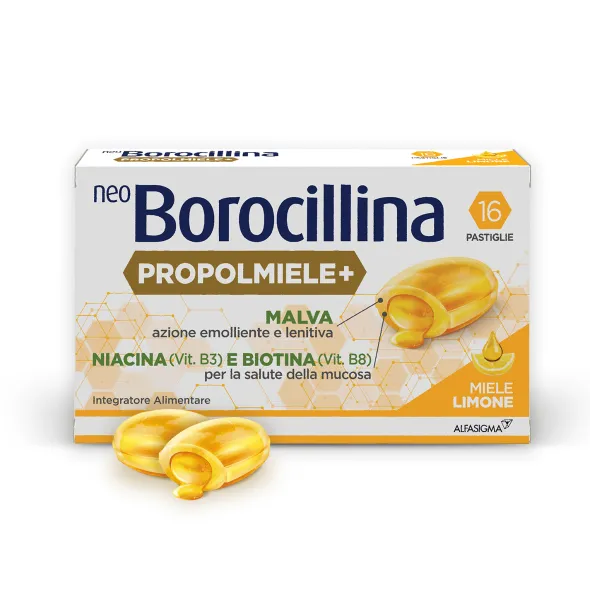 NEOBOROCILLINA PROPOLMIELE+ MIELE/LIMONE 16 PASTIGLIE DA 3,4 G
