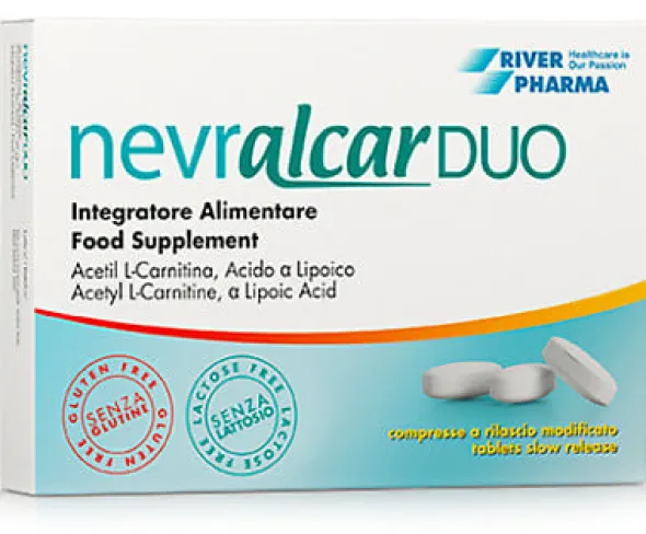 NEVRALCAR DUO 60 COMPRESSE DEGLUTIBILI A RILASCIO MODIFICATO SENZA GLUTINE SENZA LATTOSIO