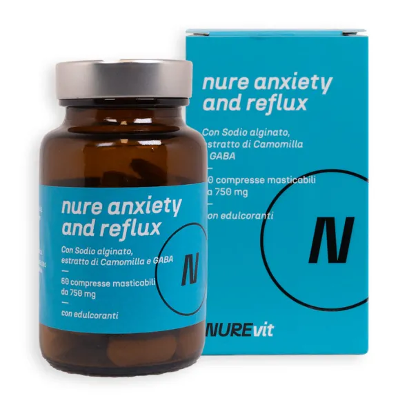 NURE ANXIETY AND REFLUX 60 COMPRESSE MASTICABILI