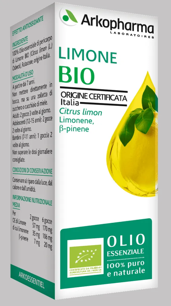 Olio Essenziale di Limone Bio Arkoessentiel, 10ml