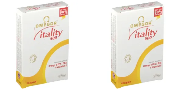OMEGOR VITALITY 500 60 CAPSULE Pack da 2
