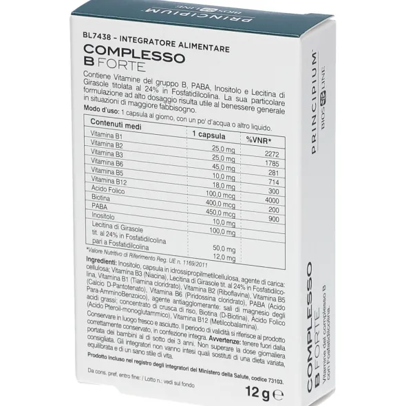 PRINCIPIUM COMPLESSO B FORTE 24 CAPSULE VEGETALI