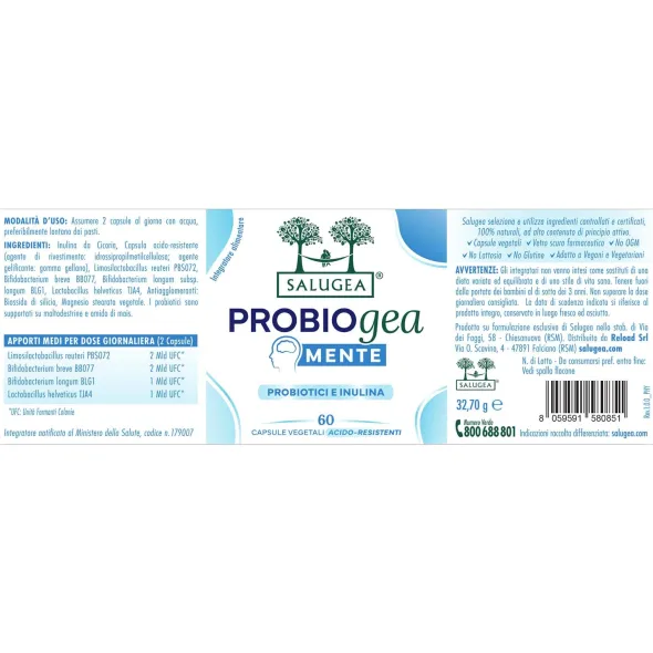 PROBIOGEA MENTE SALUGEA 60 CAPSULE