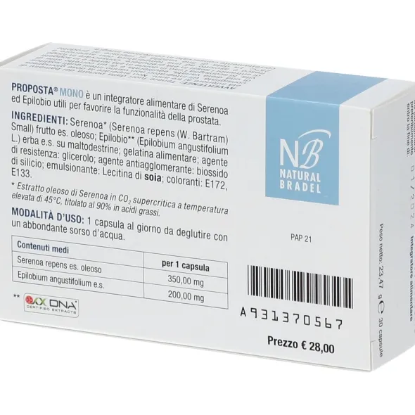 PROPOSTA MONO 30 CAPSULE 23,8 G