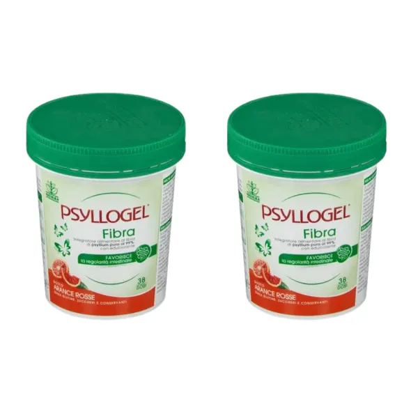 PSYLLOGEL FIBRA ARANCE ROSSE VASO 170 G Pack X2