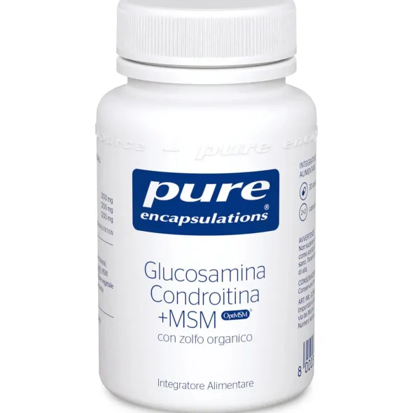 PURE ENCAPSULATIONS GLUCOSAMINA CONDROITINA + MSM 30 CAPSULE