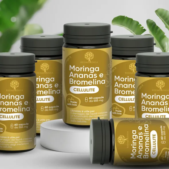 REDMORINGA MORINGA ANANAS BROMELINA 60 CAPSULE