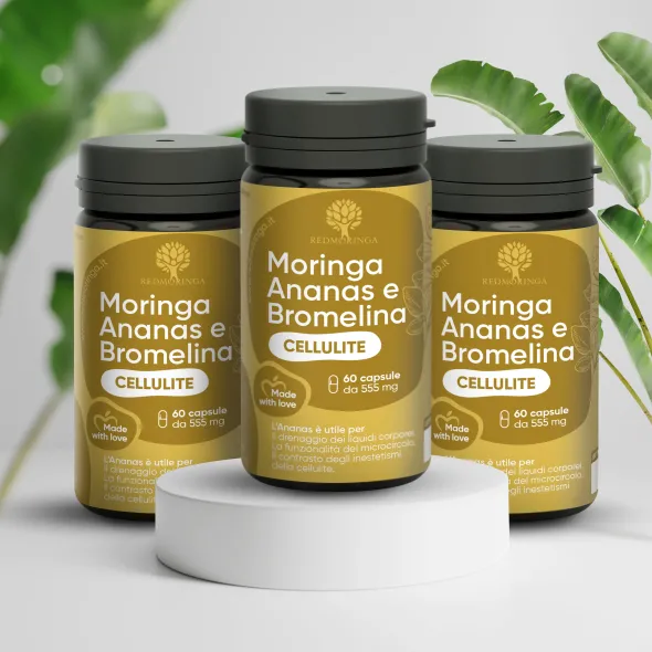 REDMORINGA MORINGA ANANAS BROMELINA 60 CAPSULE