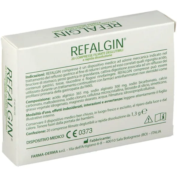 Refalgin compresse per reflusso e bruciore di stomaco, 20 cpr