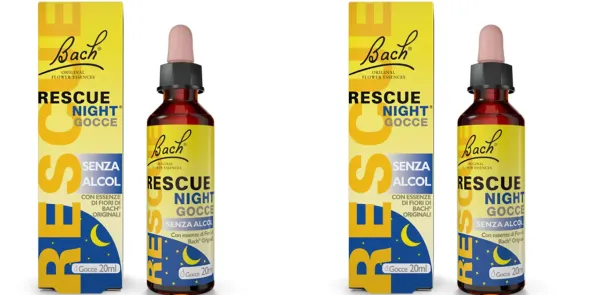 RESCUE ORIGINAL NIGHT SENZA ALCOL GOCCE 20 ML Pack da 2