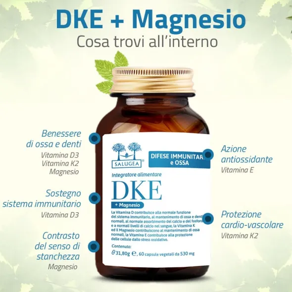 SALUGEA DKE + MAGNESIO 60 CAPSULE