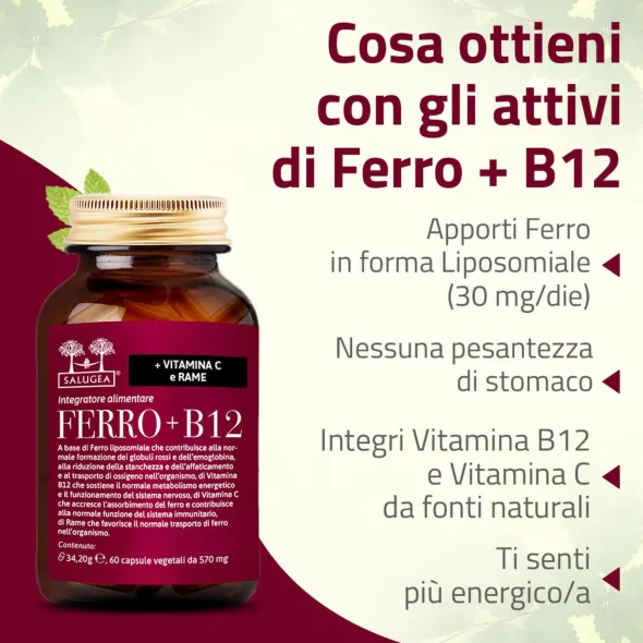 SALUGEA FERRO + B12 60 CAPSULE