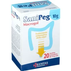 Sanipeg Macrogol polvere orale per la stipsi, 20 bustine