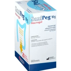 Sanipeg Macrogol polvere orale per la stipsi, 20 bustine
