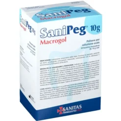 Sanipeg Macrogol polvere orale per la stipsi, 20 bustine
