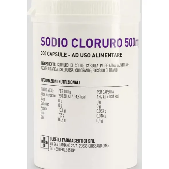 SODIO CLORURO 300 CAPSULE 500MG