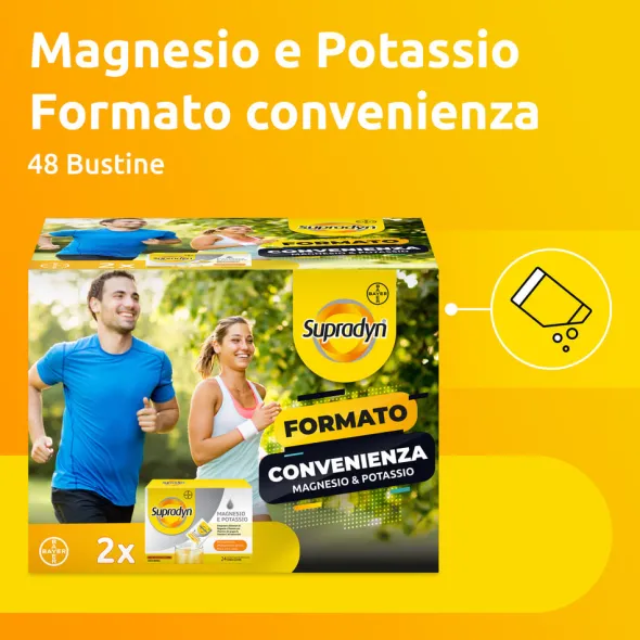 SUPRADYN MAGNESIO POTASSIO FORMATO CONVENIENZA | 24 BUSTINE + 24 BUSTINE