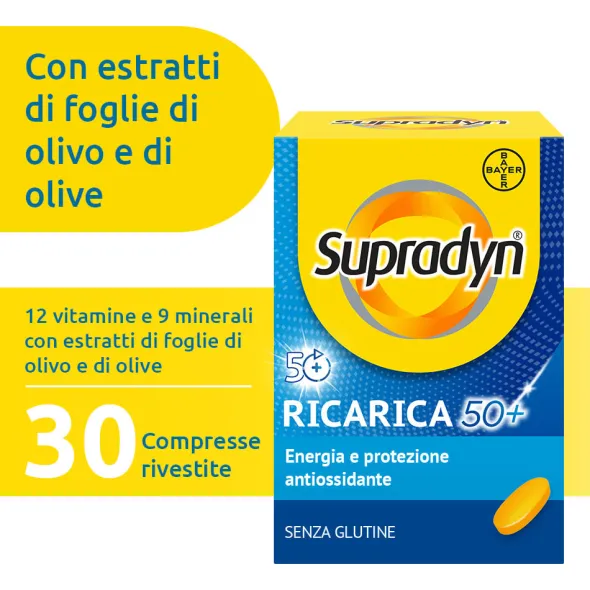 SUPRADYN RICARICA 50+ 30 COMPRESSE RIVESTITE SENZA GLUTINE