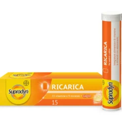 Supradyn Ricarica Integratore Multivitaminico Completo Vitamine e Minerali, 15 Compresse Effervescenti